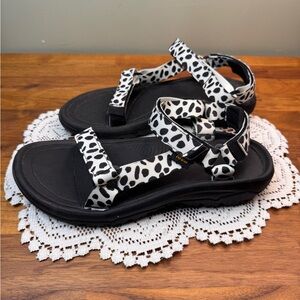 Teva Hurricane Xlt 2 Dalmation Sport Sandals Outdoor Black White Size 10
